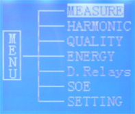 Analizador Armonicos Multifuncion pantalla 3